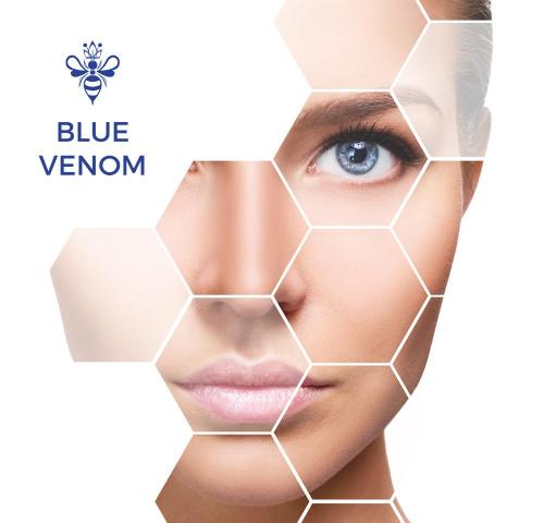 Blue Venom Beautiful Female Face Honeycomb